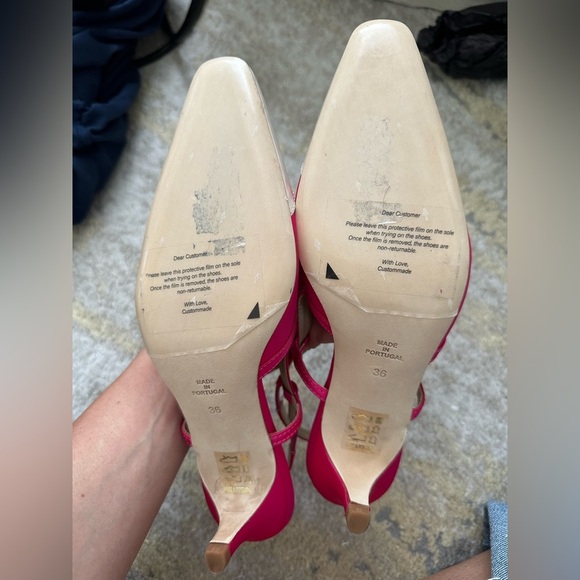 Custommade Anita Satin Slingback Heels - Picture 4 of 4